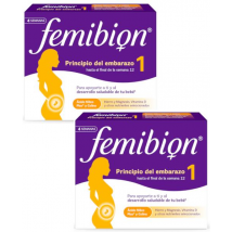 Femibion 1 Primer Trimestre de Embarazo, Semanas 1-12, Ácido Fólico Plus y Vitaminas 2x28 Comprimidos