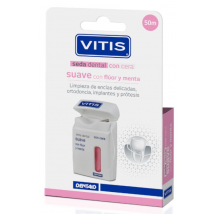 Soie dentaire VITIS avec soft cirer avec fluor et menthe 50 m 5 m