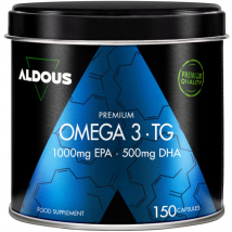 Aldous Bio Premium Omega 3 TG 1000mg EPA y 500mg DHA 150 Cápsulas
