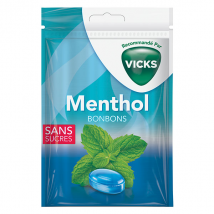 Vicks Bonbons Menthol Sans Sucre 72g