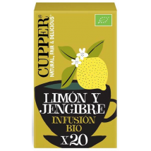 Cupper Infusión Limón y Jengibre BIO 20 Bolsitas