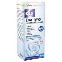 Dacryo Solution d'Entretien des Lentilles 6 en 1 Nettoie Désinfecte 360ml