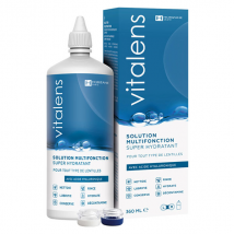 Vitalens Solution de Nettoyage Multifonction pour Lentilles Souples 360ml