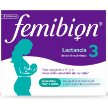 Femibion Multivitaminas 3 Lactancia Embarazo con Ácido Fólico 28 cápsulas + 28 comprimidos
