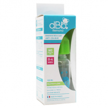dBb Remond Biberon Régul'Air Vert Translucide 120ml - Col étroit -