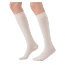 Sigvaris Active Confort Fraîcheur Chaussettes Classe 2 Long Taille XS Écru - Pieds Fermés -