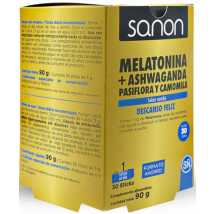Sanon Melatonina + Ashwanda, Passiflora e Camomila 30 Sticks de Melancia