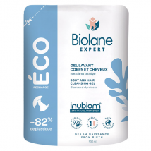Biolane Expert - Gel Corps et Cheveux - Peaux Sensibles - Eco Recharge - 500ml pour Peau Normale