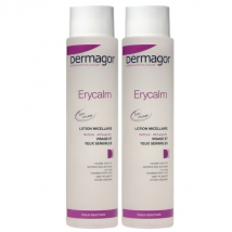 Dermagor Erycalm Lotion Micellaire Lot de 2 x 400ml pour Peau Atopique et/ou Réactive, Peau Sensible