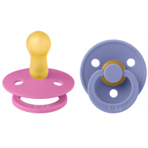 Babadores Chupetas Cor Redonda Chiclete/Peri 6-12m 2 unidades