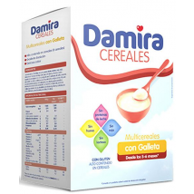 Damira Papilla 8 Cereales con Galletas María FOS 6m+ 600gr