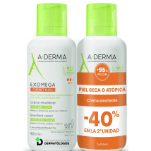 A-Derma Exomega Control Crème Emolliente 2x400 ml