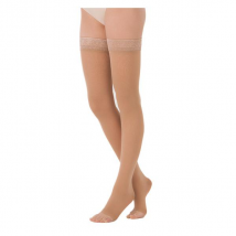 Sigvaris Essentiel Semi-Transparent Bas Auto-Fixants Classe 1 Normal Taille S Dune - Pieds Fermés -