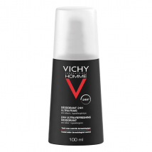 Vichy Homme Déodorant 24h Ultra-Frais Spray 100ml - Peau Sensible -