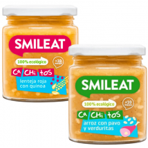 Smileat Jar CA-CHI-TOS +10m Arroz com Peru e Legumes 230 gr + Lentilhas Vermelhas com Quinoa 230 gr