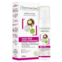 Dermaclay Crème Riche Sos Ultra-hydratante Bio 50ml