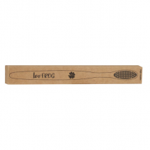 Lov'FROG Brosse à Dent Bambou Charbon Actif Adulte Motif Trèfle - Souple -