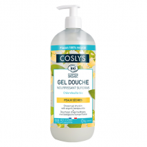 Coslys Gel Douche Nourrissant Surgras Chèvrefeuille Bio 1L - Nourrissant - pour Tous Types de Peaux