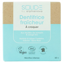 Alphanova Solide By Alphanova Dentifrice Solide Bio Boite 60 comprimés