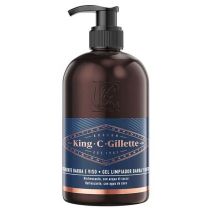 Gillette King C. Gel de limpeza para barba e rosto 350 ml