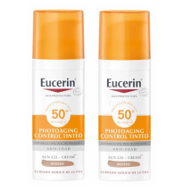 Fluido Facial Eucerin Solar Photoaging Control FPS 50+ Cor Médio 2x50 ml