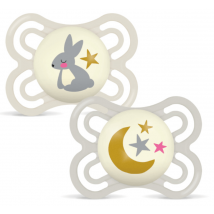 MAM Perfect Night Neutral Bright Pacifier 2-6m 2 pcs