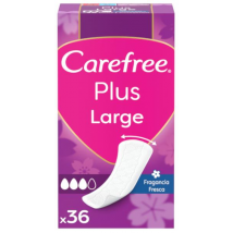 Carefree Protegeslip Plus Large Fragancia Fresca 36 uds