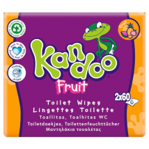 Kandoo Toallitas Fruit 2x60 uds