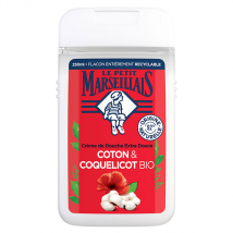 Le Petit Marseillais Douche Crème Extra Doux Coton Coquelicot 250ml - Nourrissant, Hydratant - pour Tous Types de Peaux