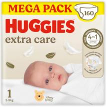 Huggies Extra Care Pañales Disney Talla 1 (2-5 Kg) 160 Uds