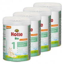 Holle Lait de Chèvre 1er Âge pour Nourrissons Bio 800g Lot de 4