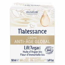 Natessance Lift'Argan Crème Anti-Age Global Bio 50ml - Hydratant et Nourrissant, Anti-Age -