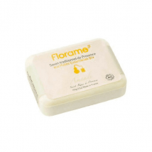 Florame Corps Savon Traditionnel de Provence Amande Bio 100g pour Peau Sèche à Très Sèche