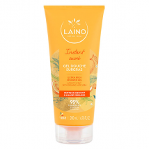 Laino Gel Douche à l'aloe vera bio parfum abricot tube - 200ml - Hydratant - pour Tous Types de Peaux
