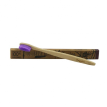 Sagyène Brosse à Dents Bambou Adulte Violette - Souple -