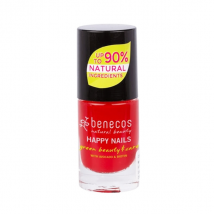 Benecos Vernis à Ongles Rouge Tendance 5ml Vegan- Effet Brillant