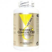 Vit'all+ Vitamine C 750 Action Prolongée avec Bioflavonoïdes - 250 comprimés