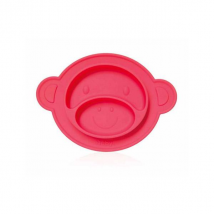 Nuby Assiette Anti-Dérapante Silicone Singe Bleue +9m