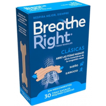 Breathe Right Clásicas Tiras Nasales Pequeñas Medianas 30 unidades