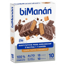 Barras de Caramelo Toffee biManán, 10 unidades