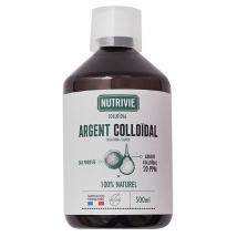 Nutrivie Argent Colloïdal 20 ppm 500ml Vegan- - pour Peau Normale, Peau Mature, Peau à problèmes, Peau Atopique et/ou Réactive, Peau Sensible, Peau 