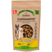 Sparrow Cannamove Soft Snacks Pollo con Cáñamo Perro Joven y Adulto 200 gr