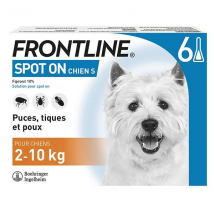 Frontline Spot On Chien S 6 pipettes - Anti-Poux,Anti-Puce,Anti-Tique -