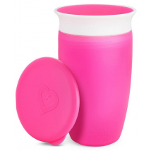 Munchkin Miracle Vaso Antigoteo 360o con Tapa Rosa 295 ml