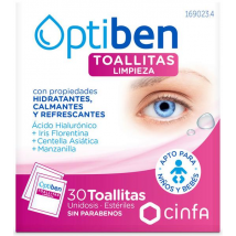 Optiben Toallitas Oculares Limpieza Diaria 30 uds