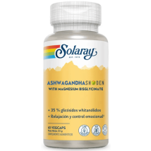 Solaray Shoden Ashwagandha e Magnesio Biglicinato 60 Capsule Vegetali