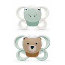 Sucette Nuk Perfect Macht Air en silicone ours/grenouille 0-6 mois (2 unités)