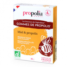 Propolia Les Douceurs de l'Apiculteur Gommes de Propolis Miel & Propolis Nature 45 unités