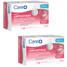 Care+ Tabletas Efervescentes Limpiadoras para Dentaduras Postizas 2x30 uds