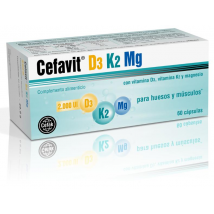 Cefavit D3 + K2 + Magnesio 60 Cápsulas